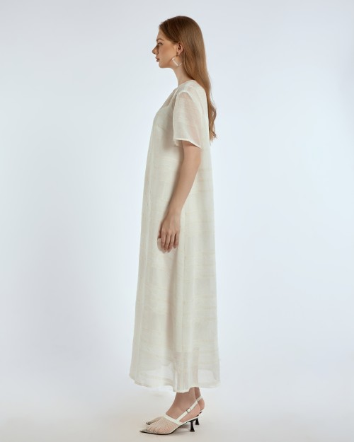 SIXDO G-White Organza Loose Dress for Women